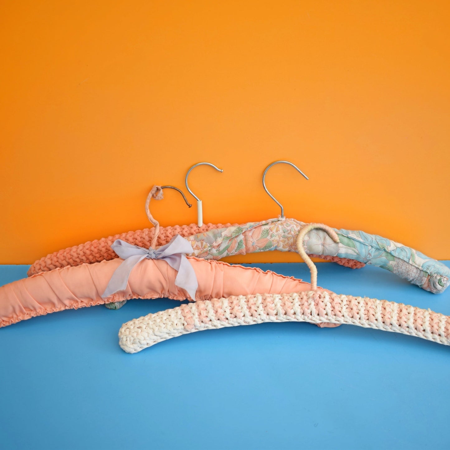 Vintage 1950s Padded Clothes Hangers - x10