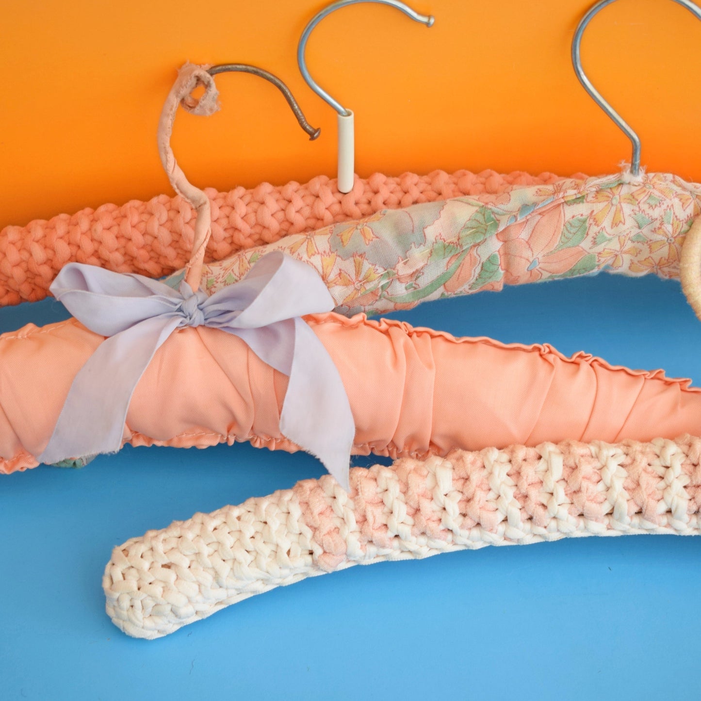 Vintage 1950s Padded Clothes Hangers - x10