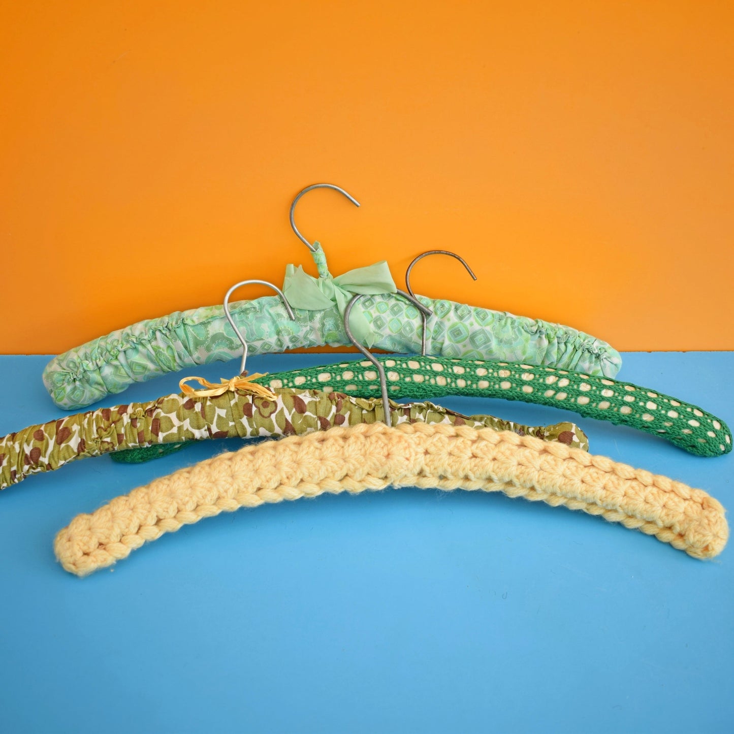 Vintage 1950s Padded Clothes Hangers - x10