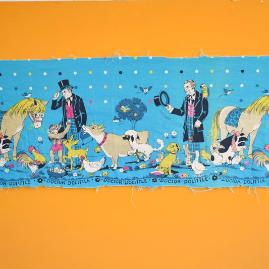 Vintage 1960s Doctor Dolittle Fabric Strip