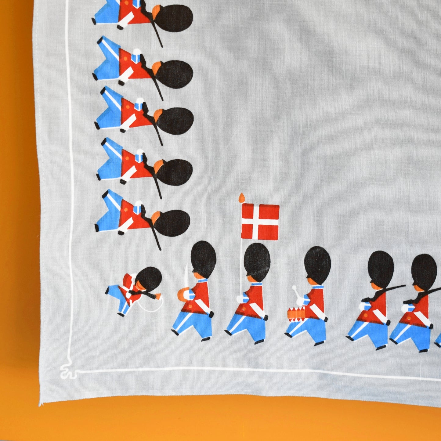 Vintage 1960s Tablecloth - Soldier / Guard Pattern - Danish Design