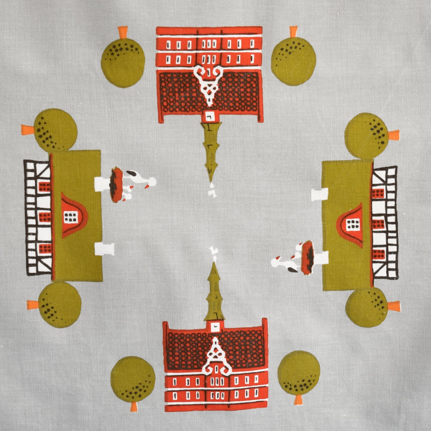 Vintage 1960s Tablecloth - Soldier / Guard Pattern - Danish Design