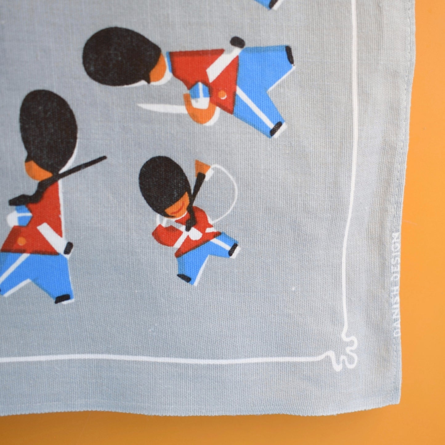 Vintage 1960s Tablecloth - Soldier / Guard Pattern - Danish Design