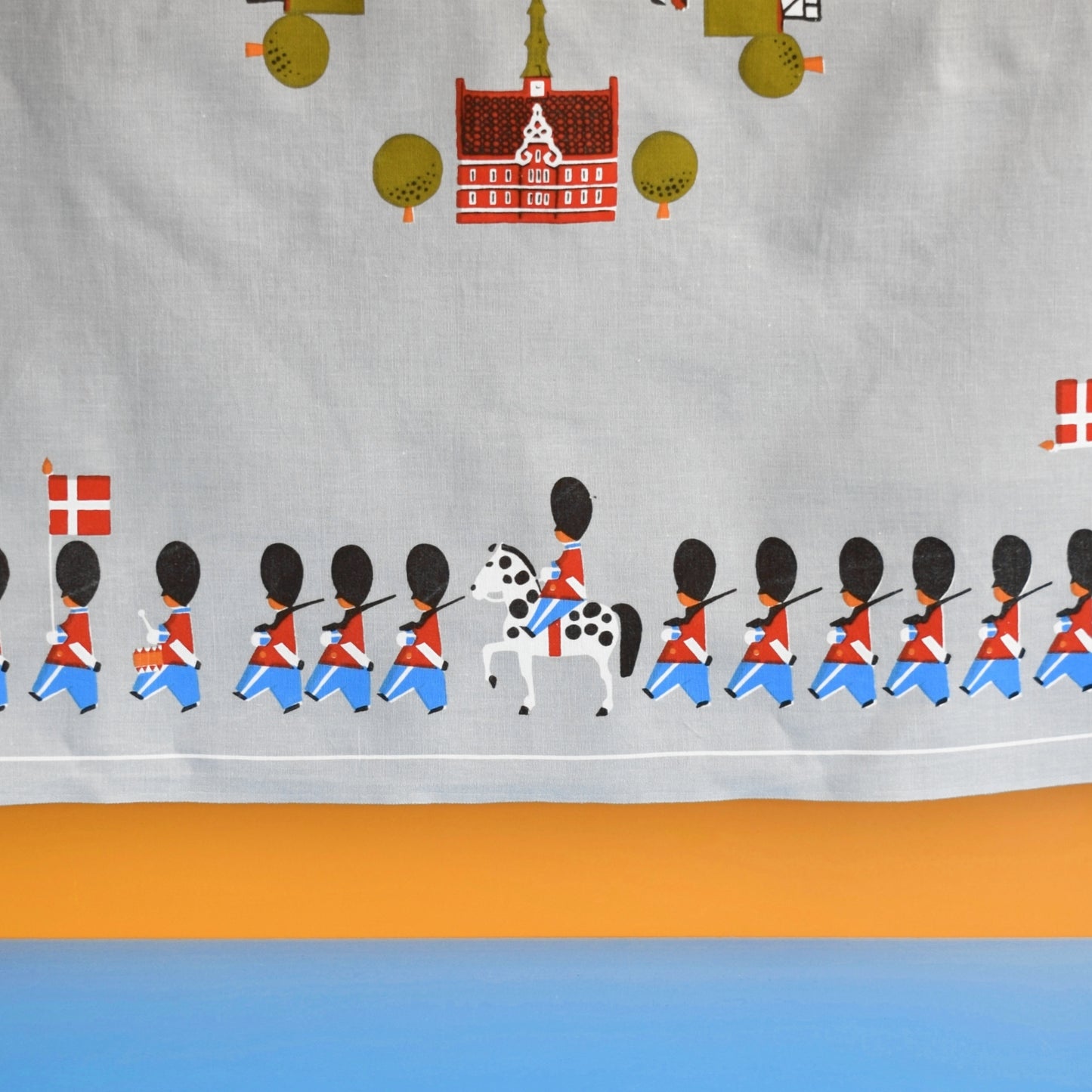 Vintage 1960s Tablecloth - Soldier / Guard Pattern - Danish Design