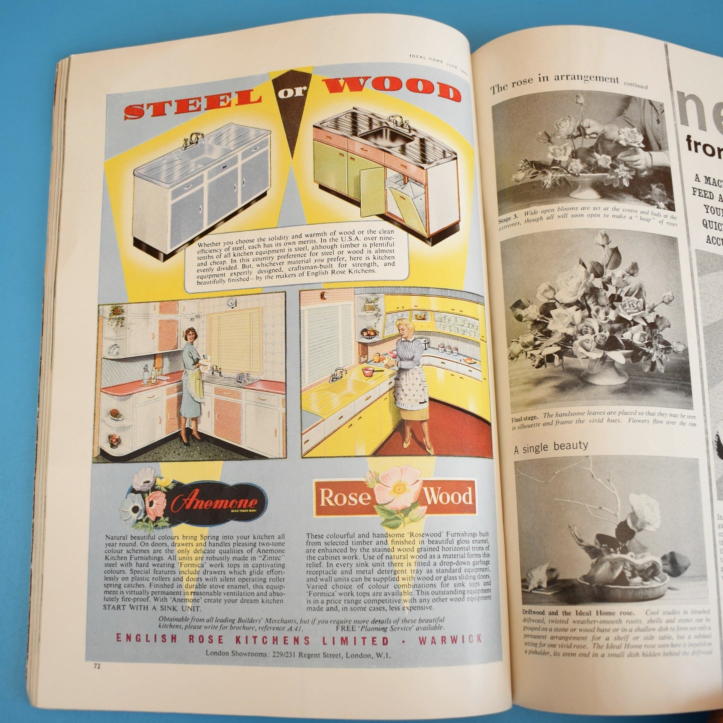Vintage 1960s Ideal Home / Woman Own Supplement / Magazines by Pineapple Retro
