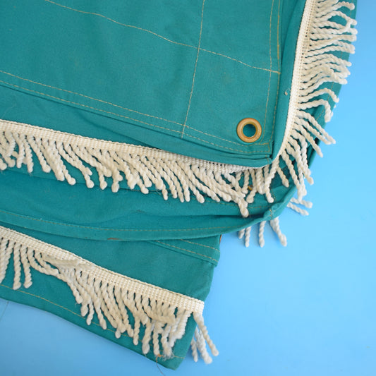 Vintage 1960s Large House Sun Canopy - Teal