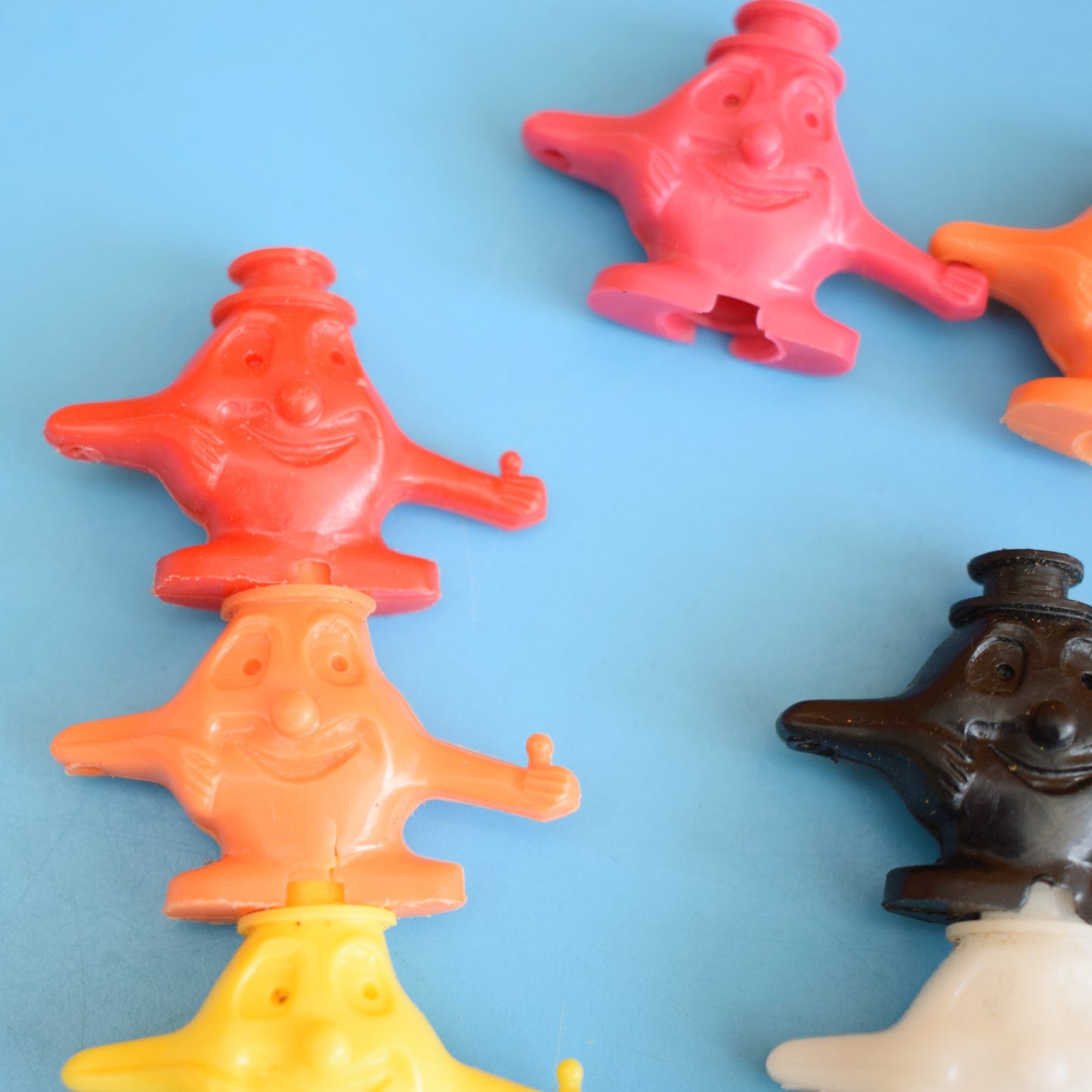 Vintage 1960s Poppit Stacking Toys- Puff-kins For Weetabix