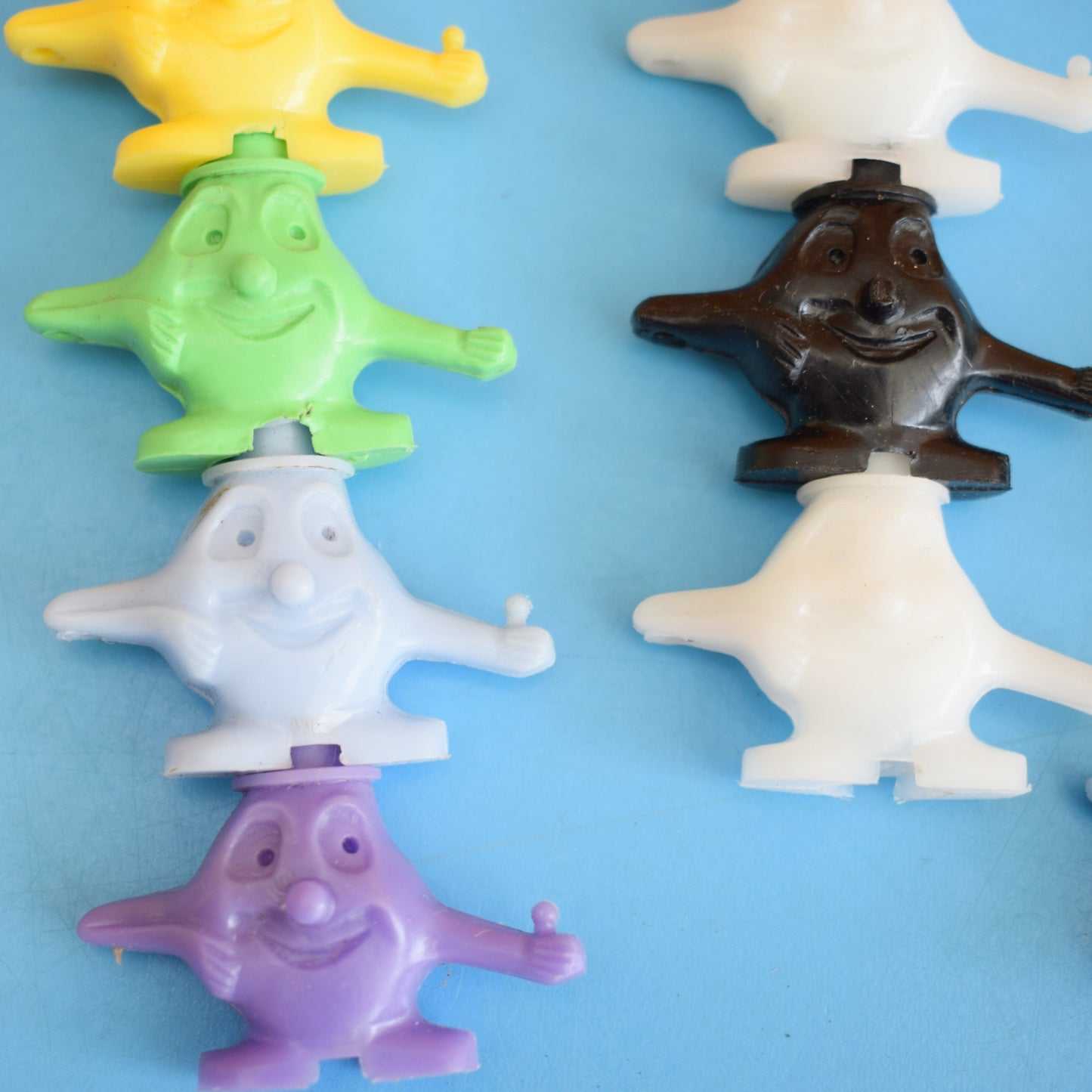 Vintage 1960s Poppit Stacking Toys- Puff-kins For Weetabix