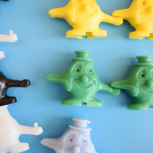 Vintage 1960s Poppit Stacking Toys- Puff-kins For Weetabix