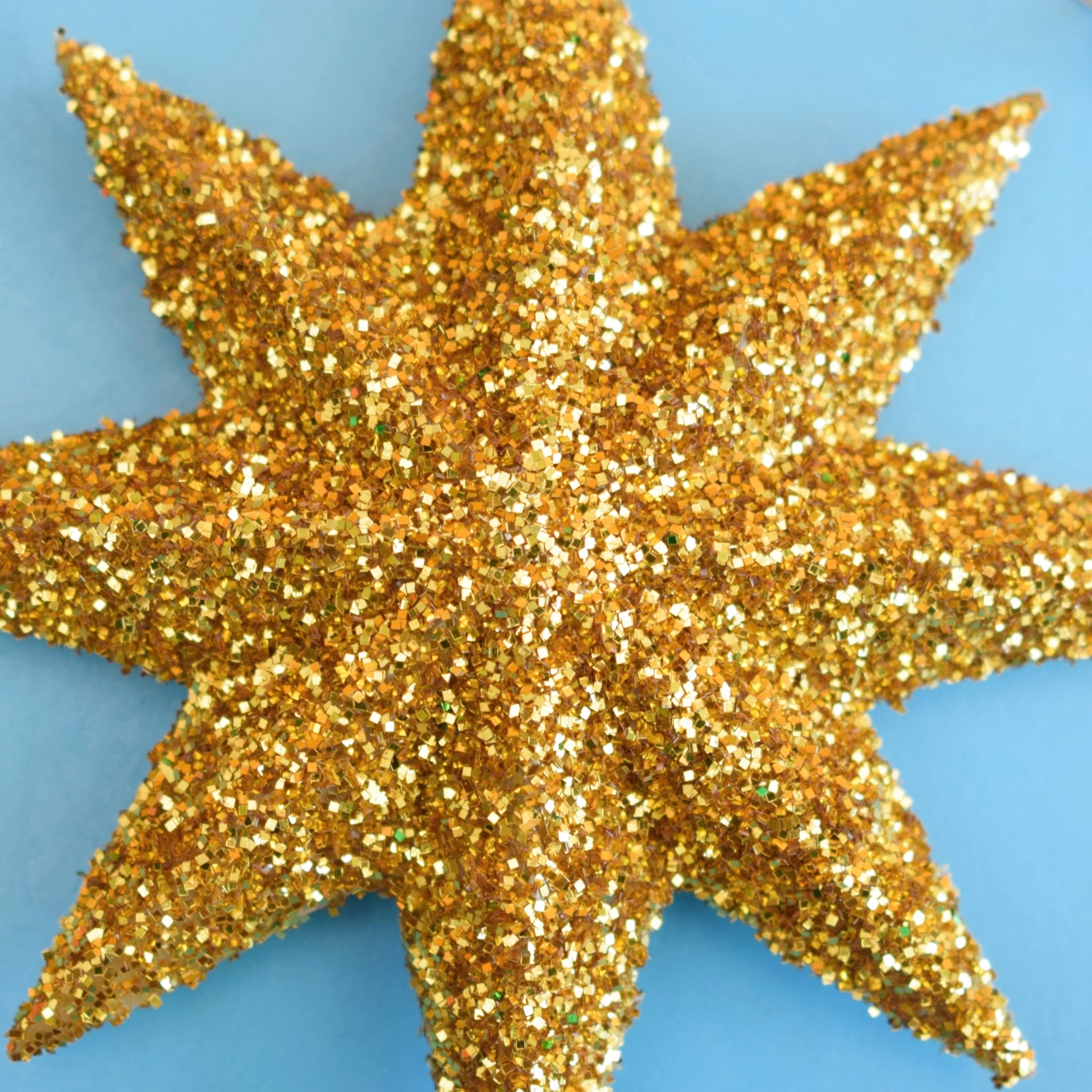 Vintage 1970s Glittery Christmas Star / Tree Topper Decoration by Pineapple Retro