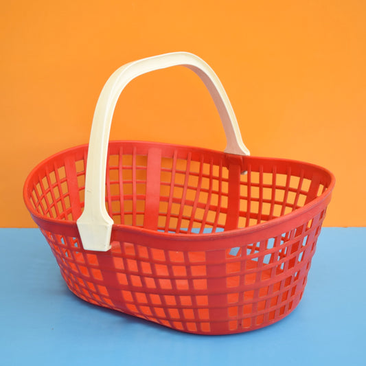 Vintage 1970s Plastic Shopping / Storage Basket