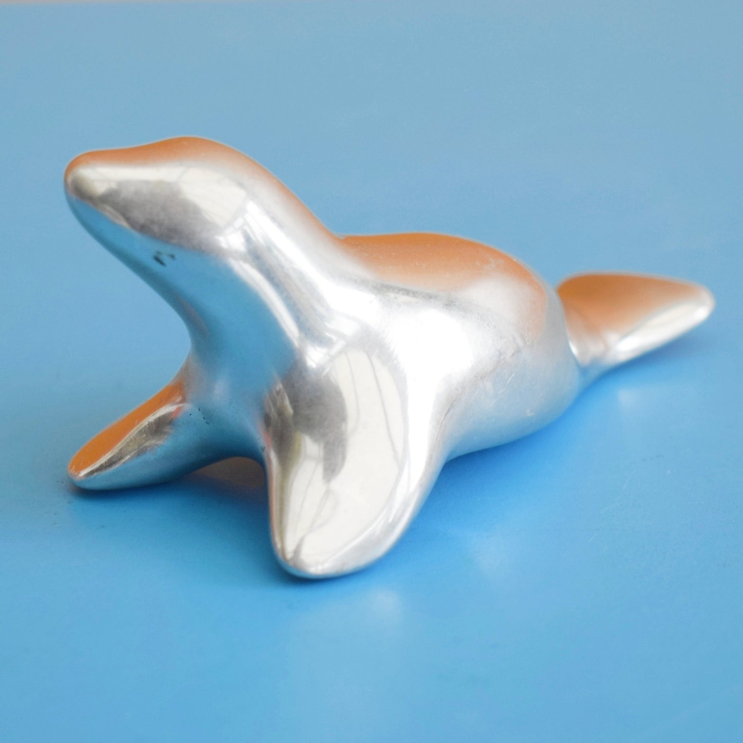 Vintage 1970s Hoselton Aluminium Ornament - Seal - Canada