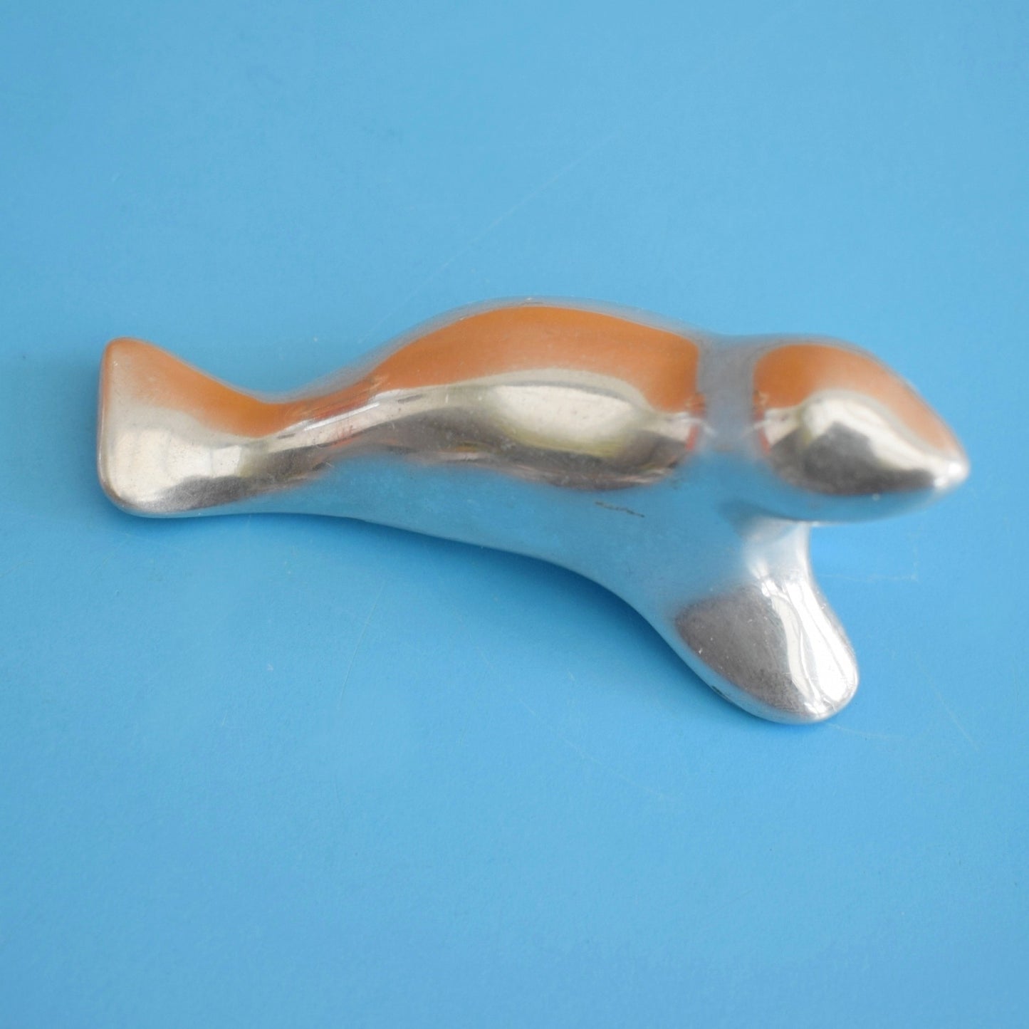 Vintage 1970s Hoselton Aluminium Ornament - Seal - Canada