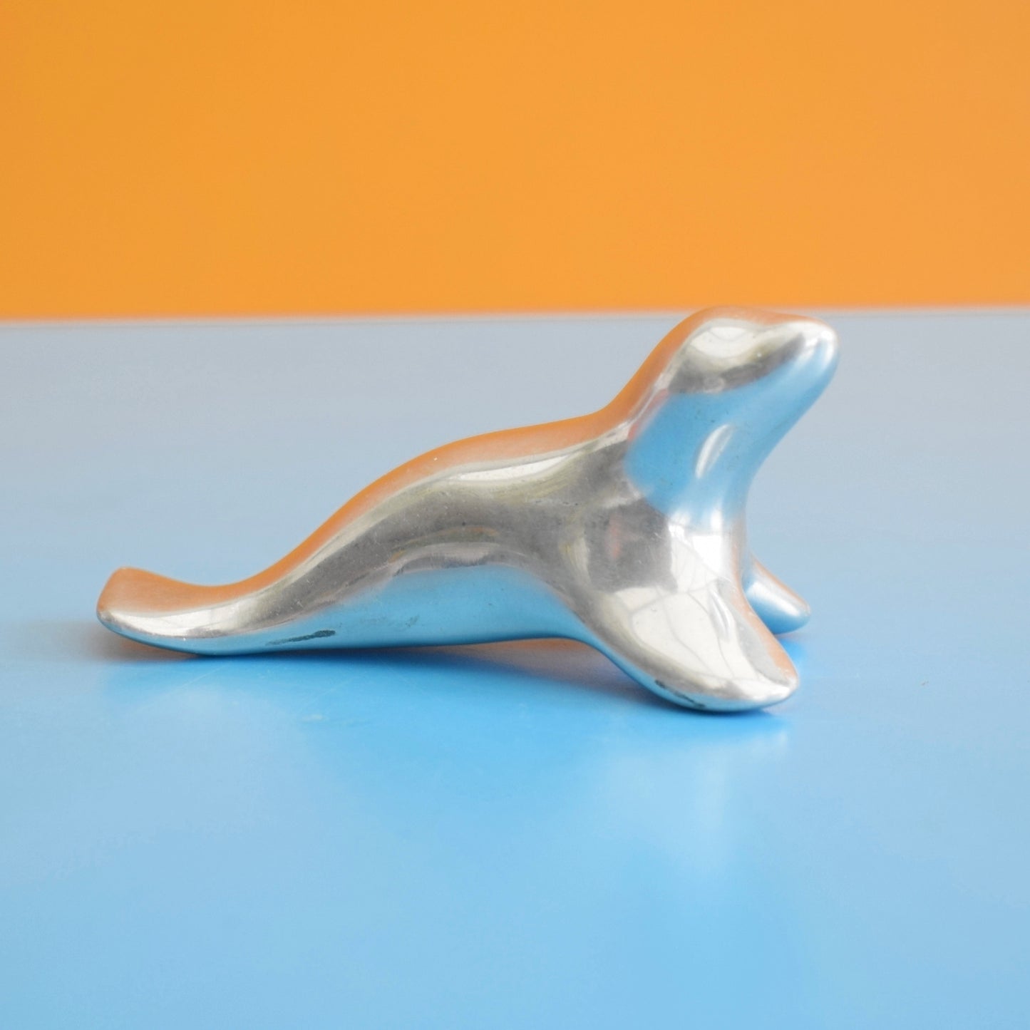 Vintage 1970s Hoselton Aluminium Ornament - Seal - Canada