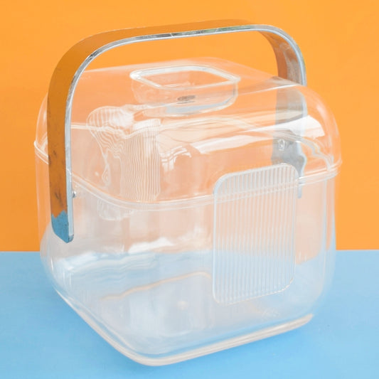 Vintage 1970s Ice Bucket- Clear Perspex - Guzzini