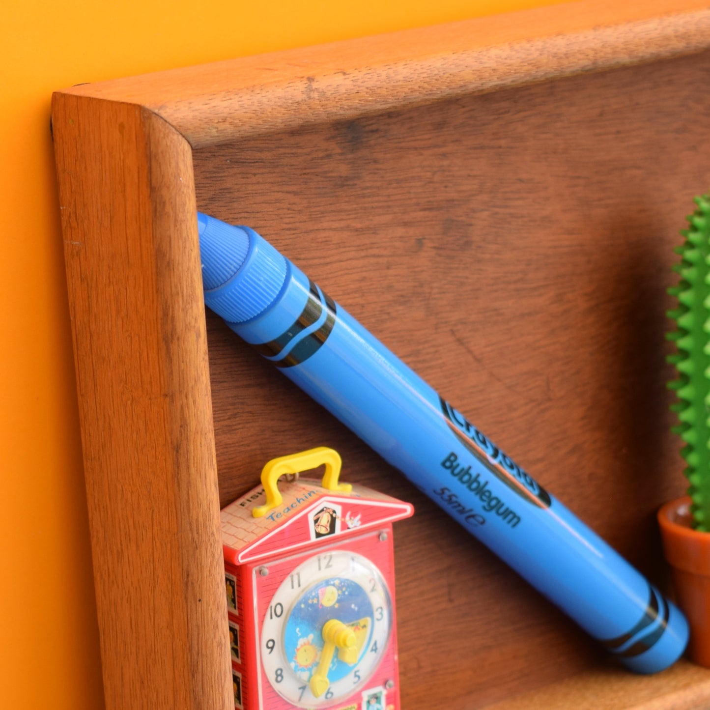 Vintage 1950s Oak Display Shelf / Drawer Organiser