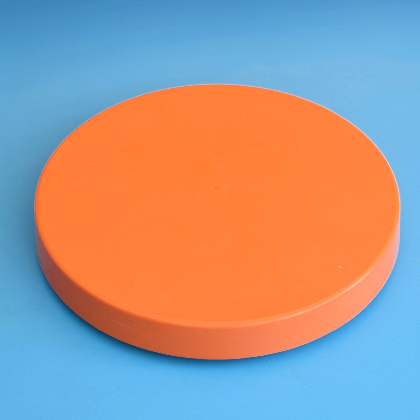 Vintage 1970s Figure Trimmer / Lazy Susan - Orange Plastic