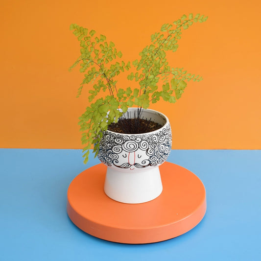 Vintage 1970s Figure Trimmer / Lazy Susan - Orange Plastic