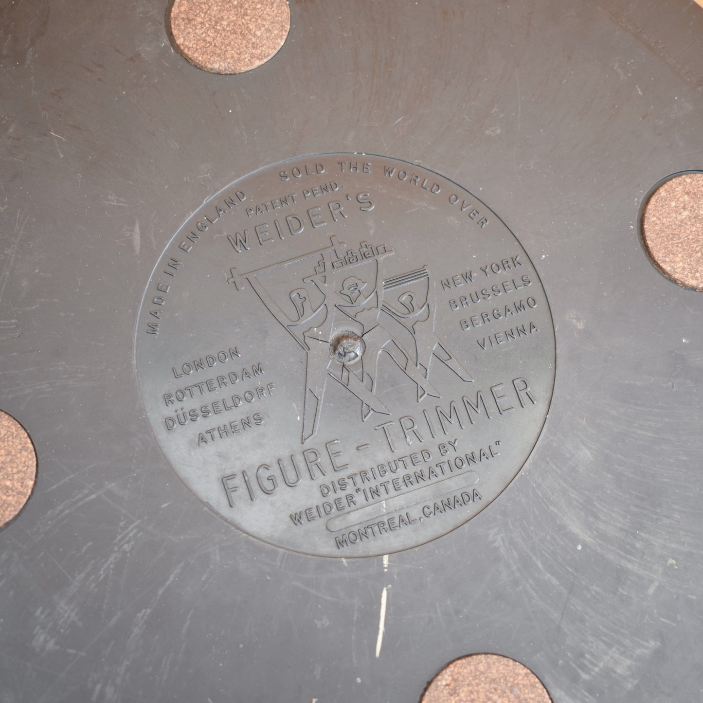 Vintage 1970s Figure Trimmer / Lazy Susan - Orange Plastic