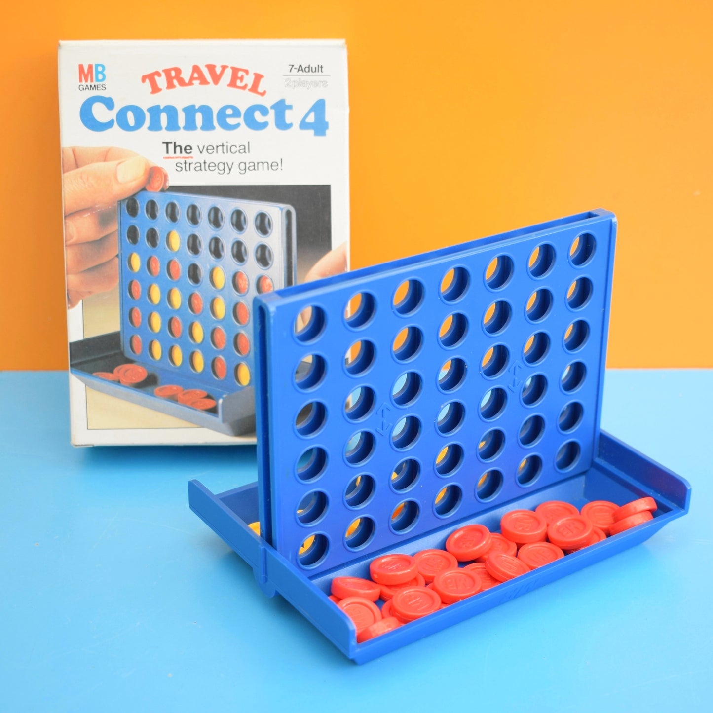 Vintage 1980s Travel Connect 4 Game - Boxed