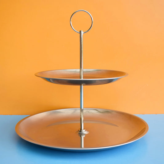 Vintage 1960s Stainless Steel Stelton Danish Cake Stand