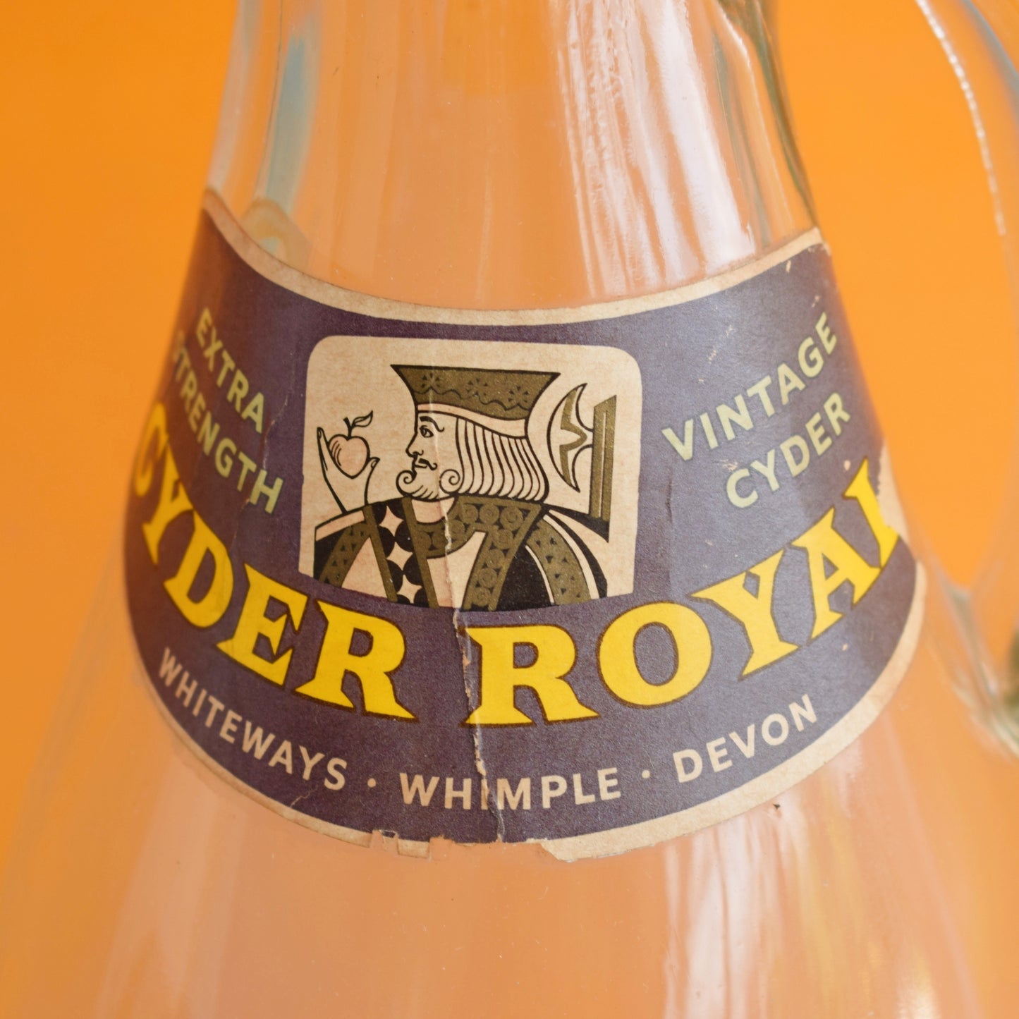 Vintage 1960s Large Cyder Royal Bottle- Devon - Cider