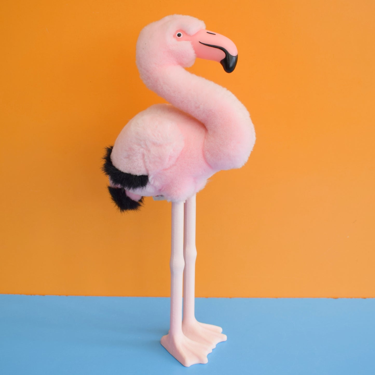 Vintage 1980s Kitsch Flamingo Plush - Pink