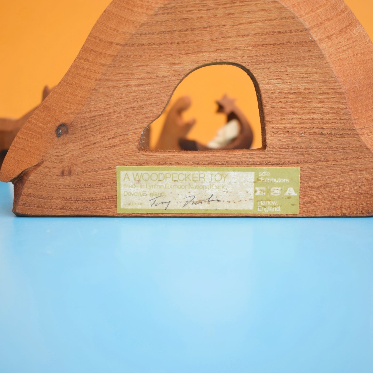 Vintage 1970s Wooden Stylised Nativity Set- Woodpecker Toys - Christmas