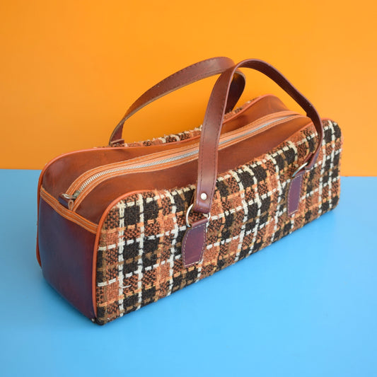 Vintage 1960s Knitting Bag / Storage Bag - Welsh Tapestry Style