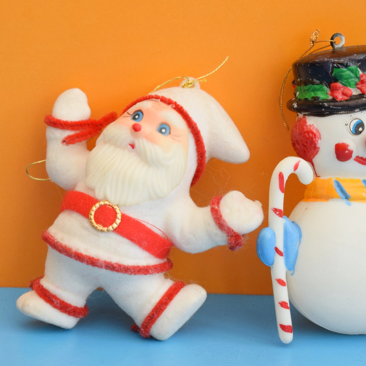 Vintage 1970s Kitsch Christmas Snowman Santa Set – Pineapple Retro