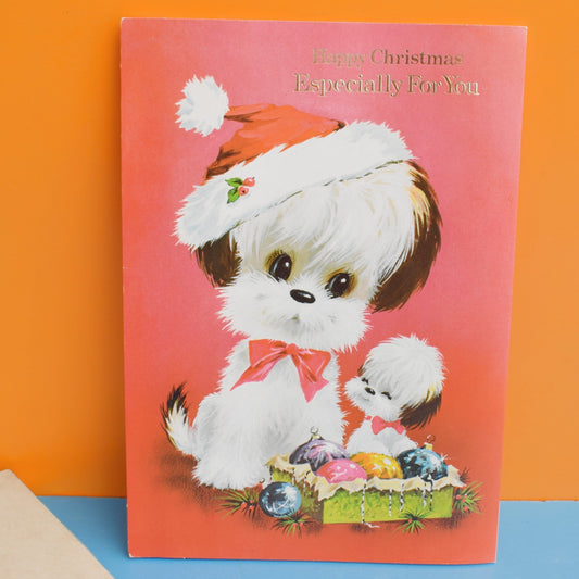 Vintage 1970s Unused Kitsch Christmas Card - Padded