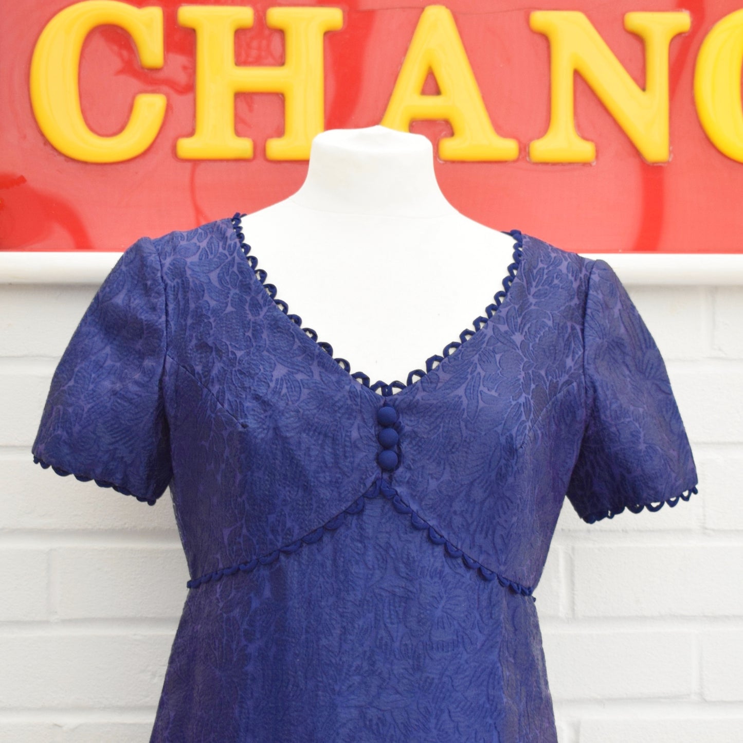 Vintage 1960s Shift Dress - Berkertex Size 12/14 - Royal Blue