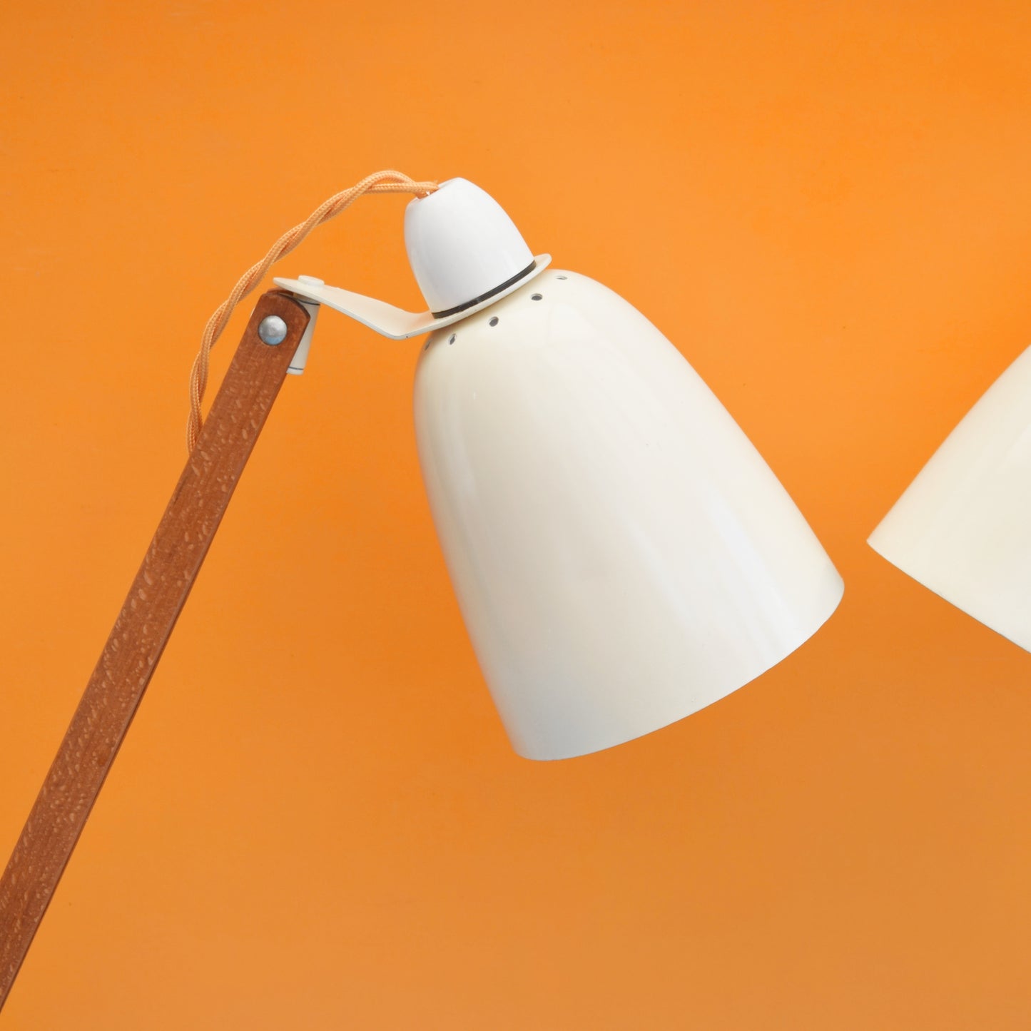 Vintage 1960s Mac Lamp Pair - Conran Desk - Cream
