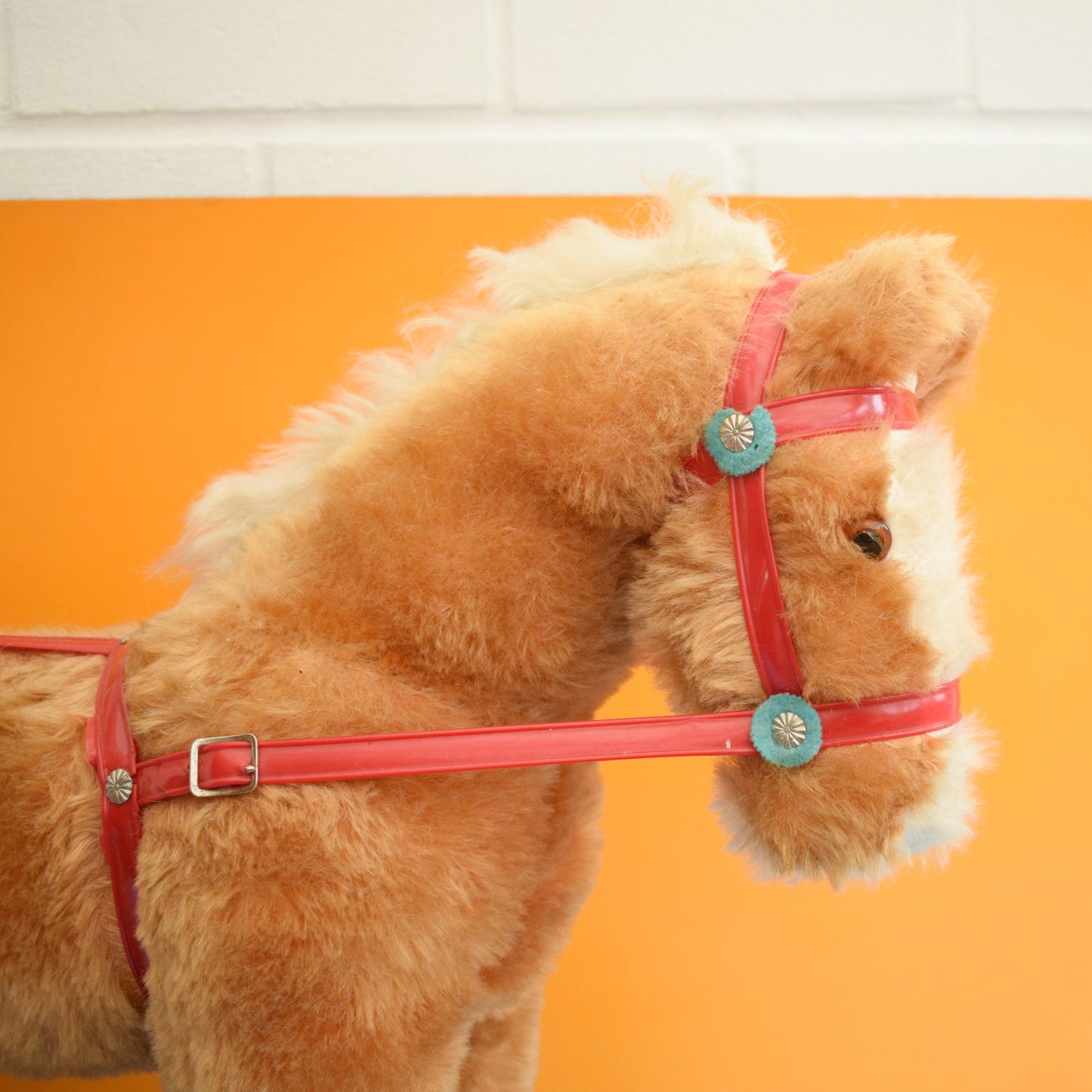 Vintage 1960s Horse With Wheels - Triang Toys - Mohair