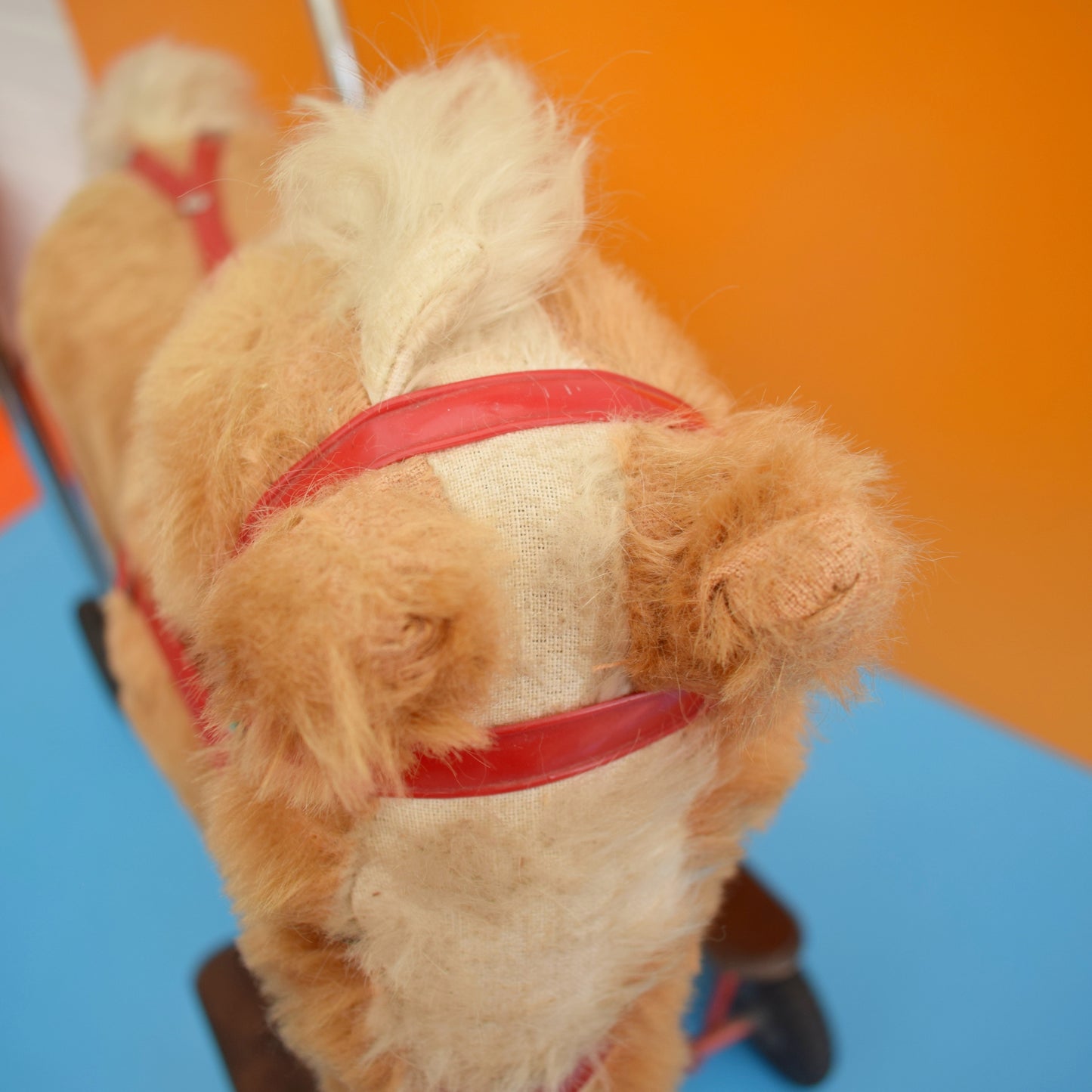 Vintage 1960s Horse With Wheels - Triang Toys - Mohair