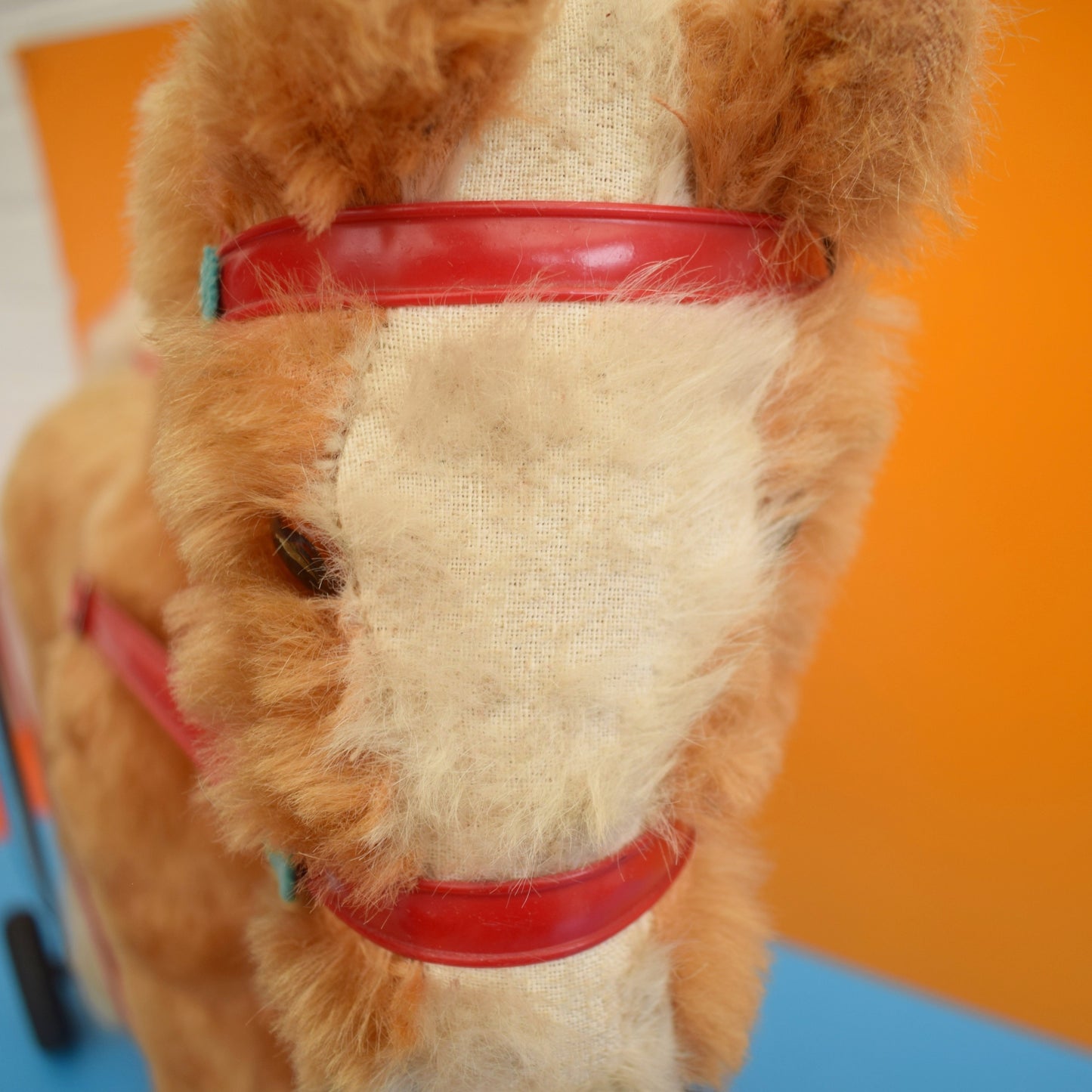 Vintage 1960s Horse With Wheels - Triang Toys - Mohair