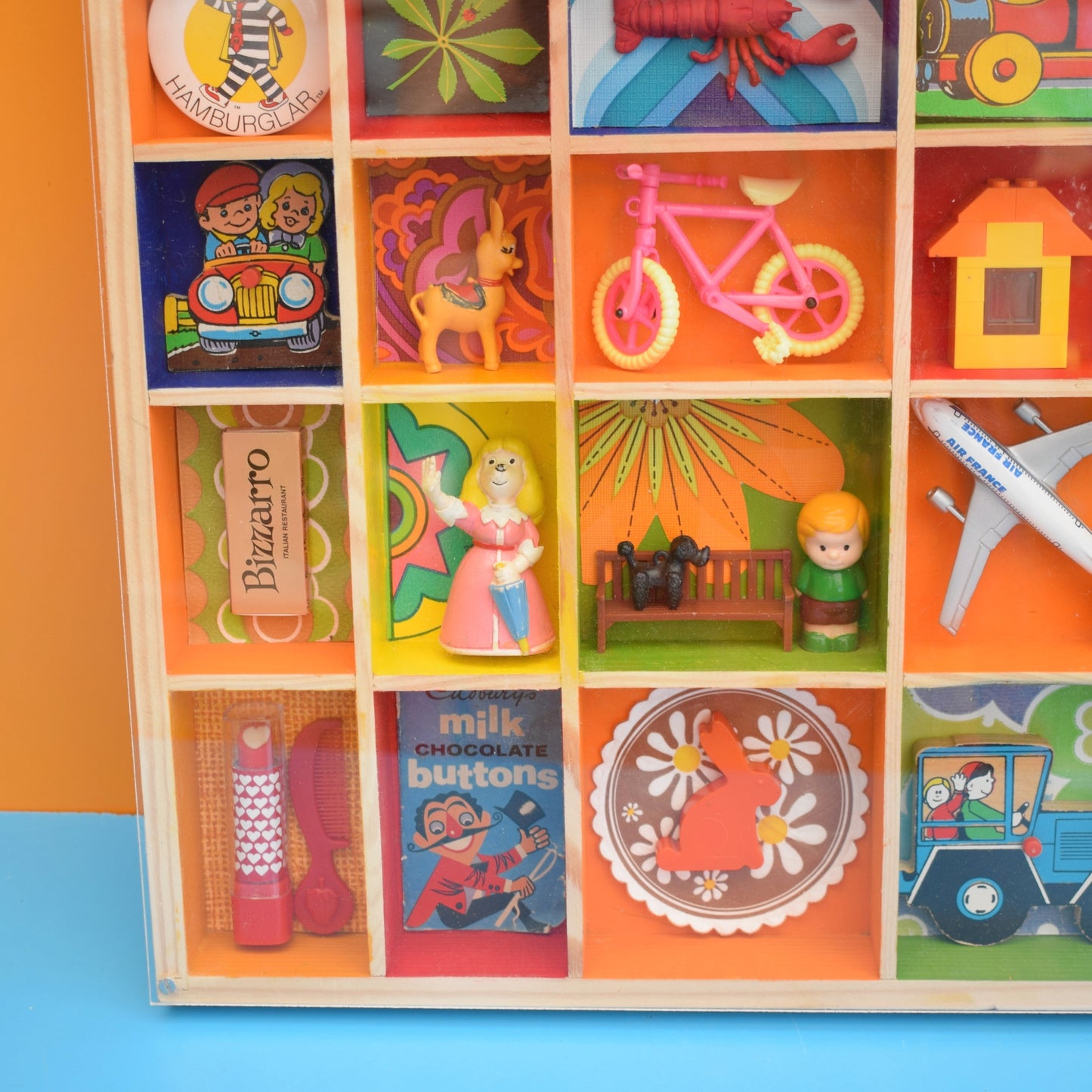 Vintage Mixed Wooden Printers Tray & Amazing Contents