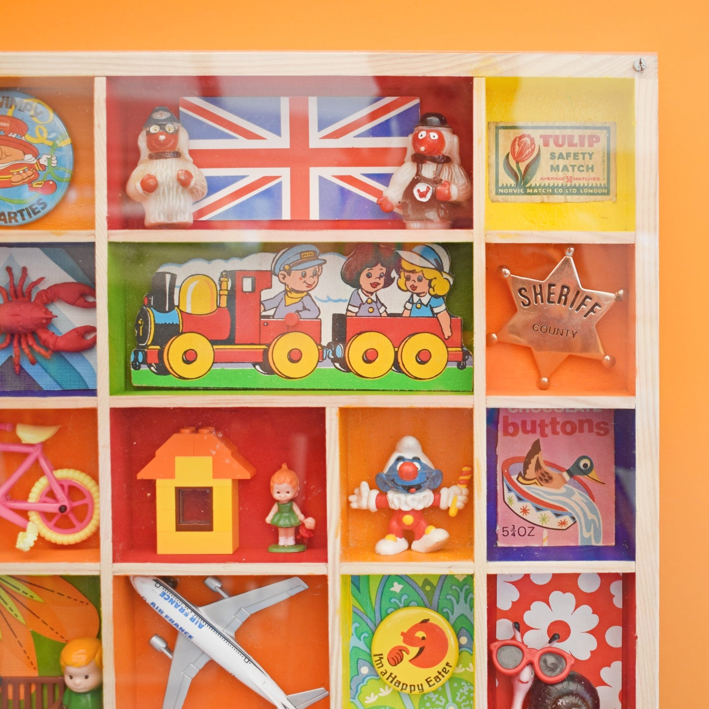 Vintage Mixed Wooden Printers Tray & Amazing Contents