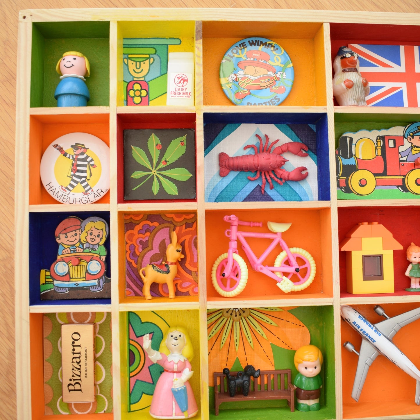 Vintage Mixed Wooden Printers Tray & Amazing Contents