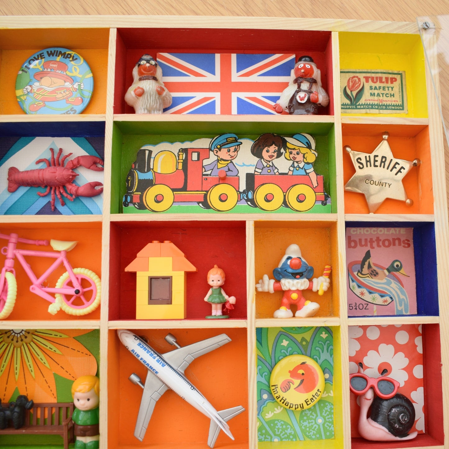 Vintage Mixed Wooden Printers Tray & Amazing Contents