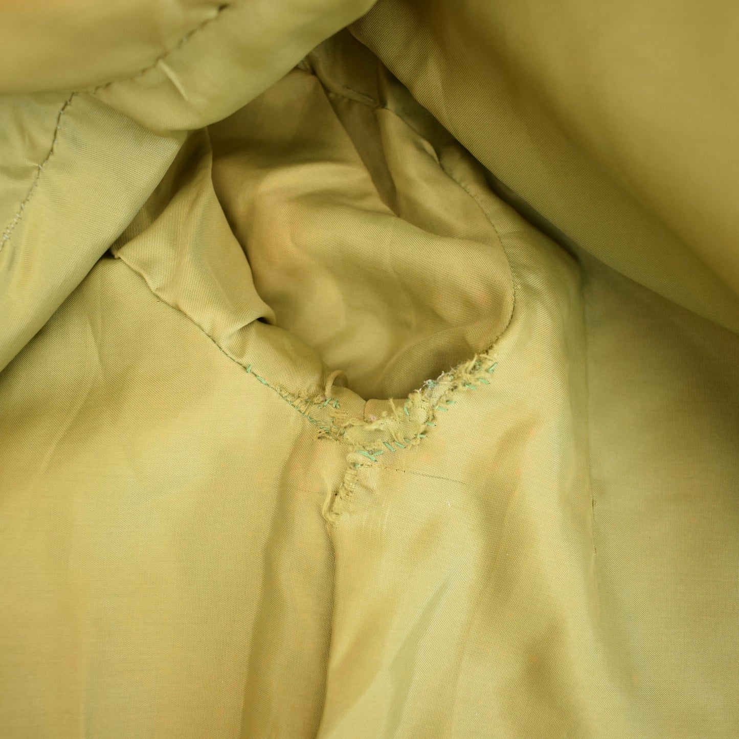 Vintage 1960s Welsh Tapestry Hooded Coat - Green / Black Sz 12 ish