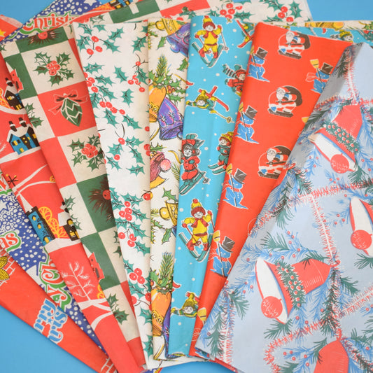 Vintage 1960s Christmas Wrapping Paper - Various Designs - Unused