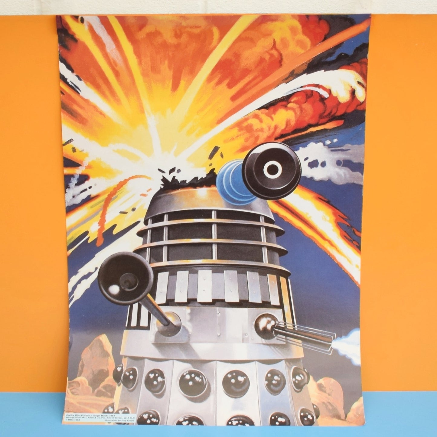 Vintage 1980s Doctor Who Target Book Posters - Darlek / Cyber Men