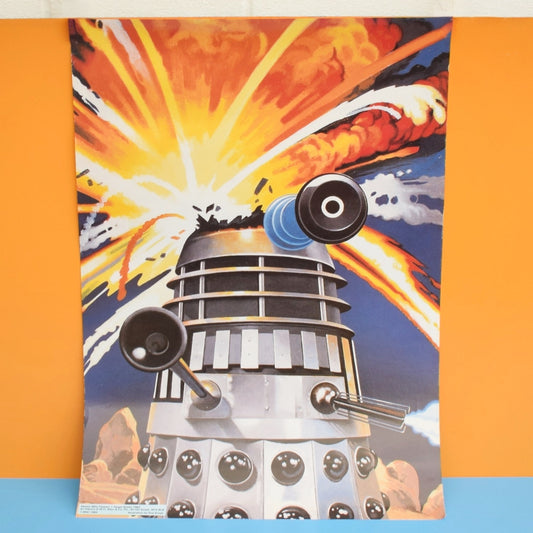 Vintage 1980s Doctor Who Target Book Posters - Darlek / Cyber Men