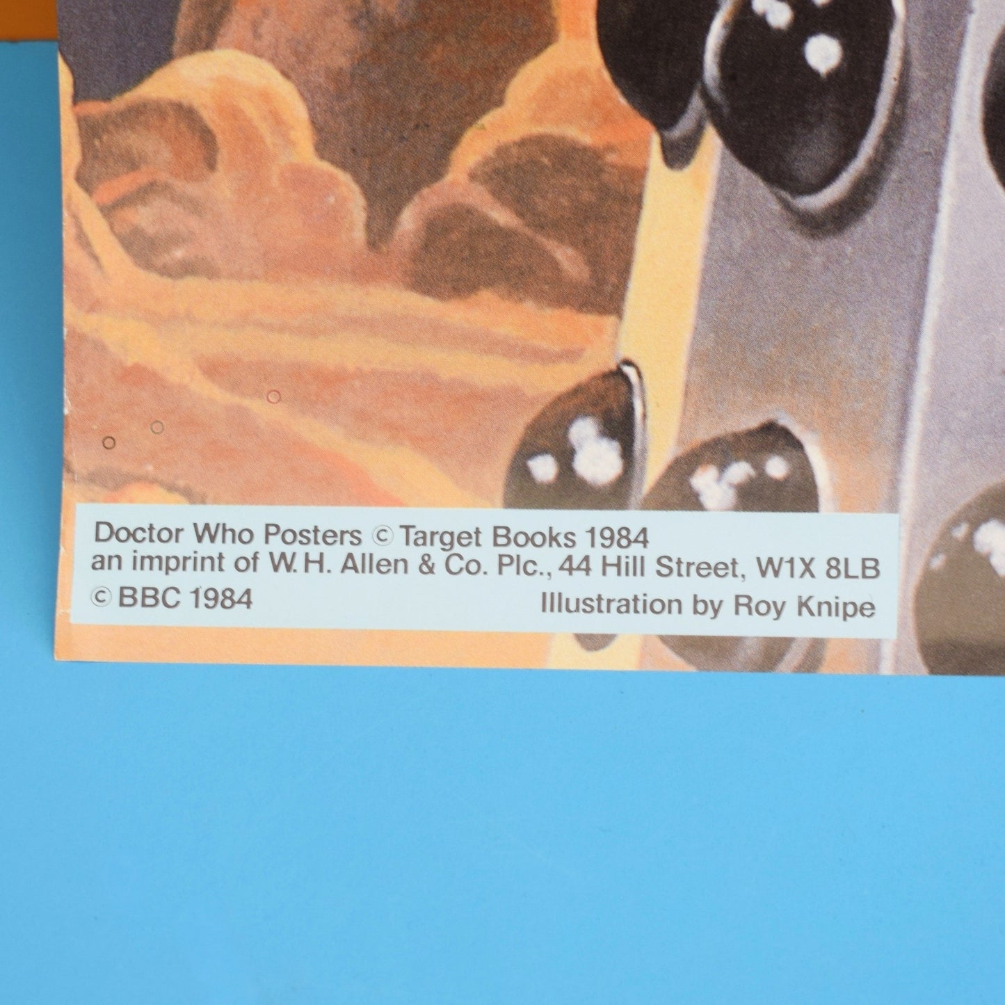 Vintage 1980s Doctor Who Target Book Posters - Darlek / Cyber Men
