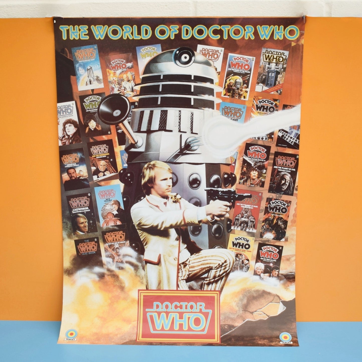 Vintage 1980s Doctor Who Target Book Posters - Darlek / Cyber Men