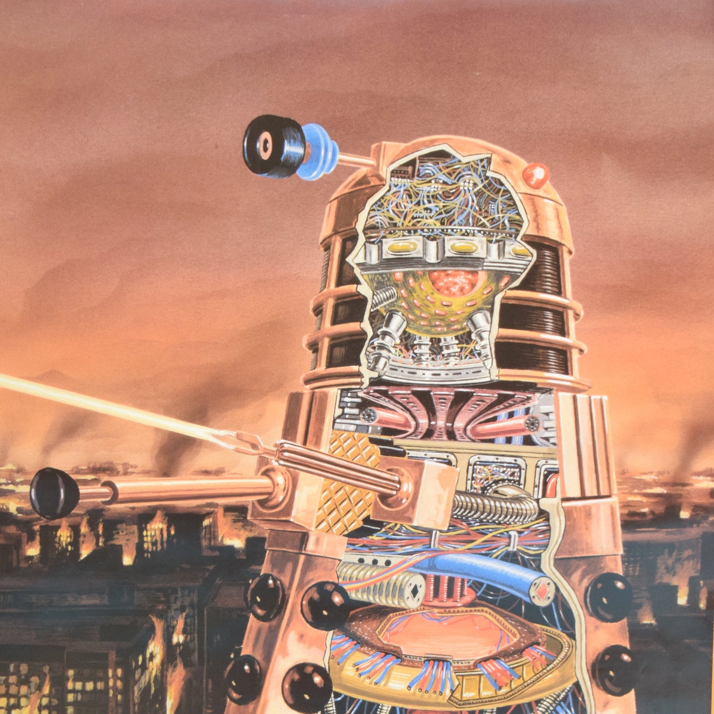 Vintage 1980s Doctor Who Target Book Posters - Darlek / Cyber Men