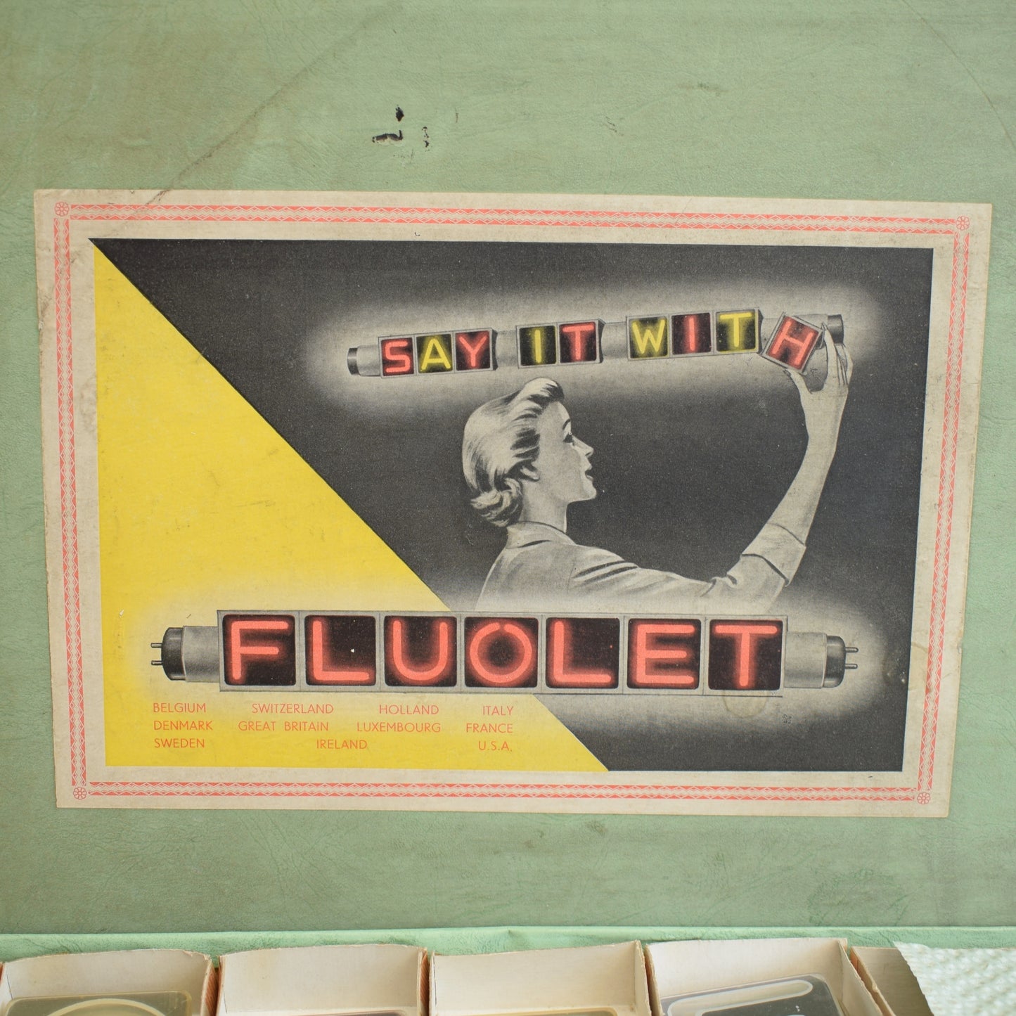 Vintage 1950s Fluolet Signage - Retail Display ?