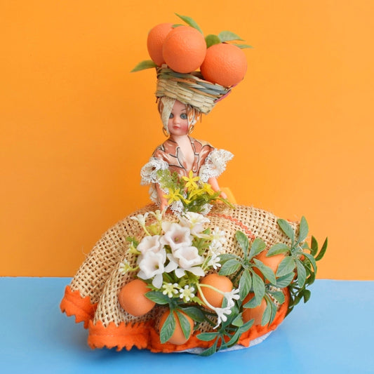 Vintage 1960s Kitsch Carmen Miranda Style Doll - Florida Souvenir