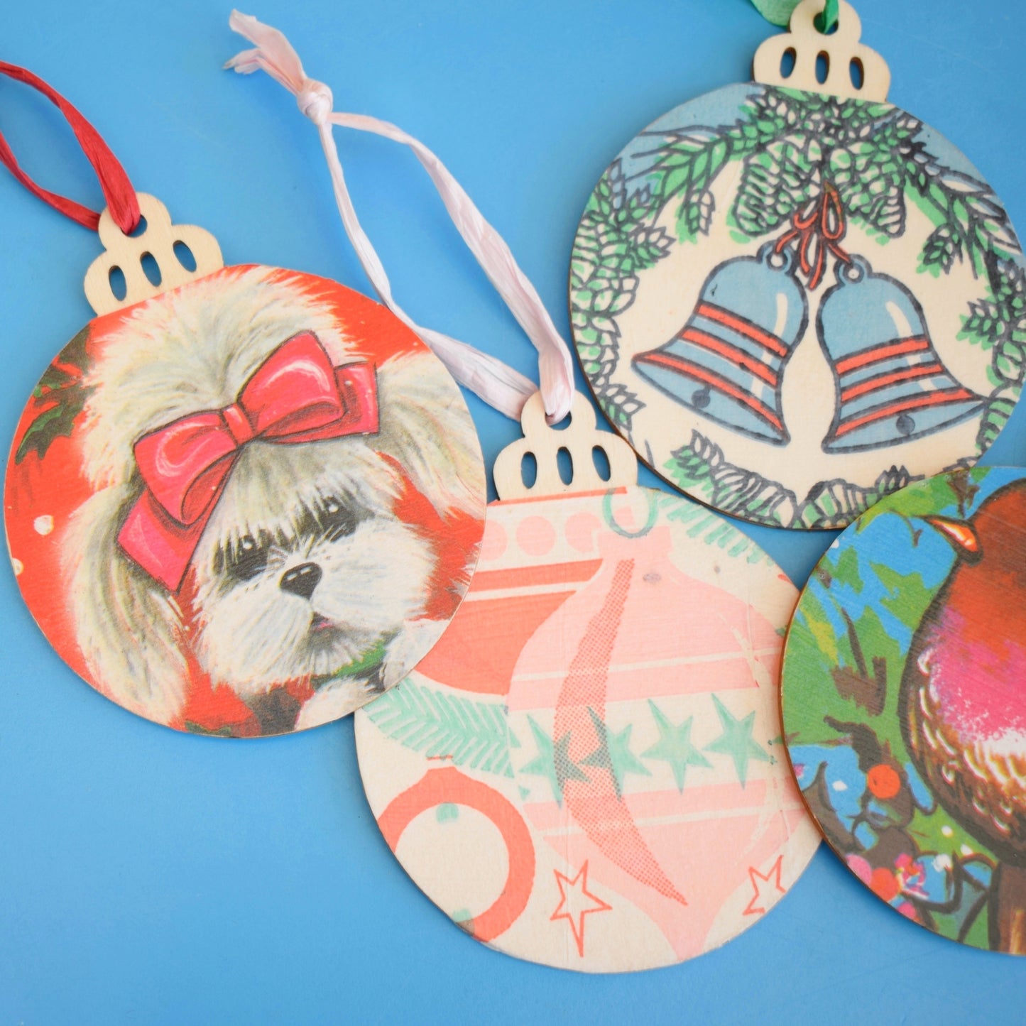 Vintage Wooden Gift Tags - Vintage Wrapping Paper Designs